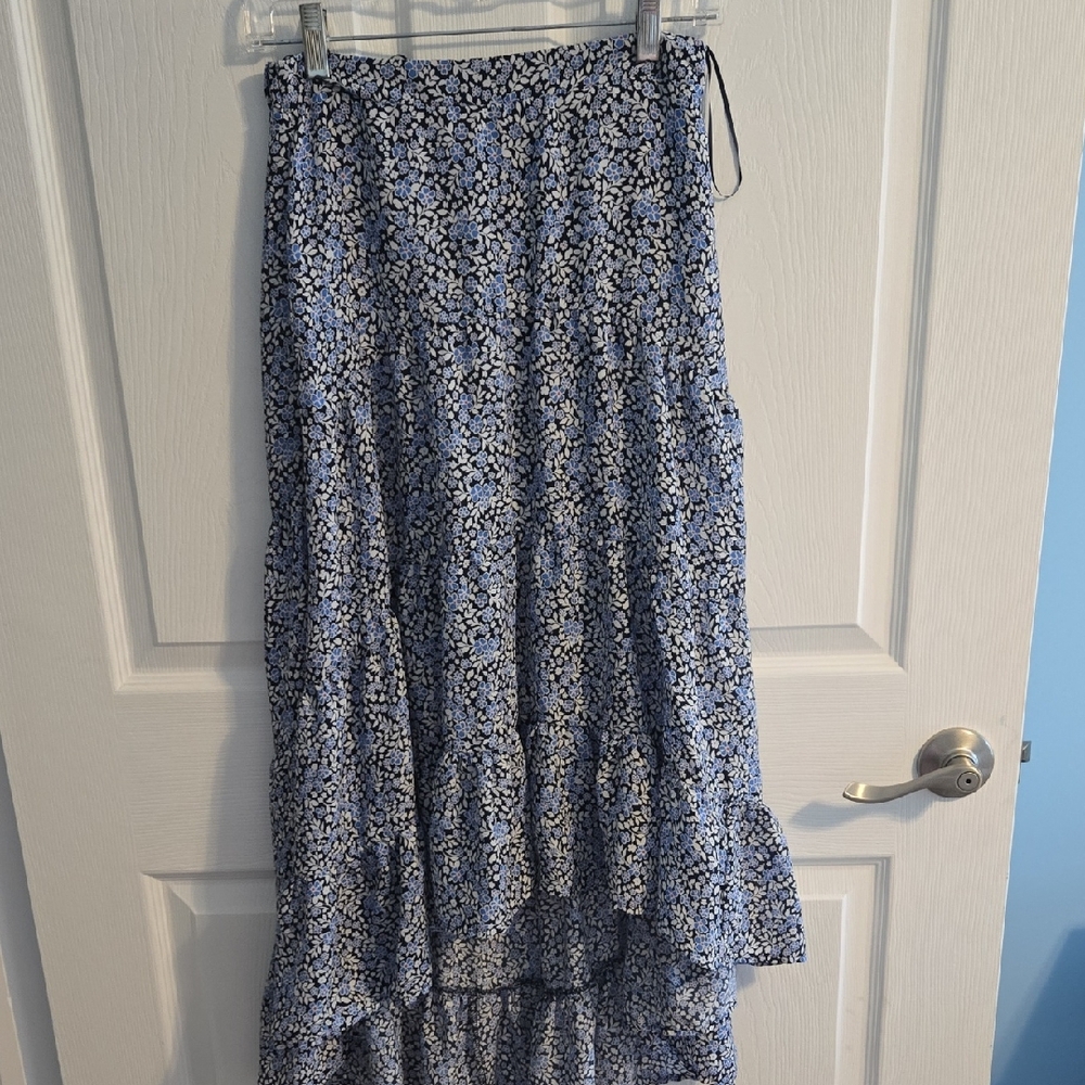 Mi Ami Children's Floral Blue Maxi Skirt Size 14